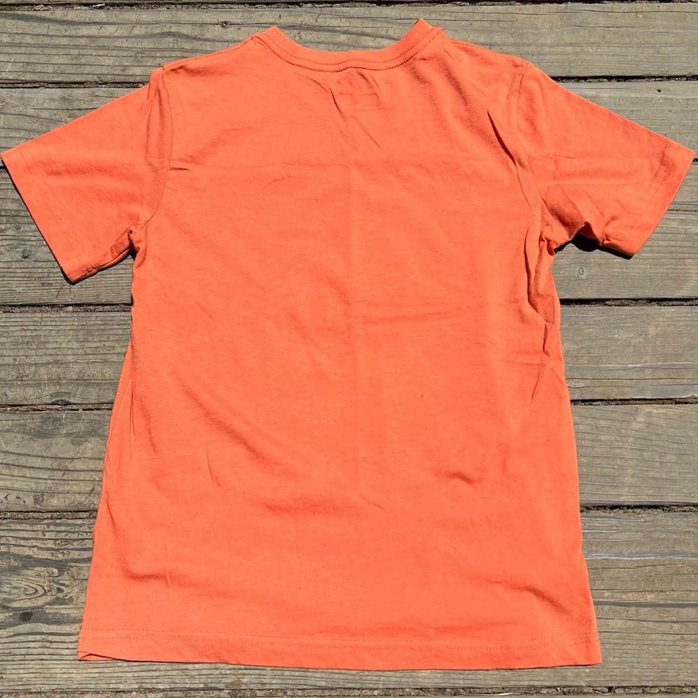 Amplify orange cotton blend tropical graphic print short sleeve casual t-shirt - Picture 5 of 7